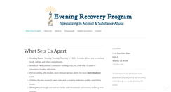 Desktop Screenshot of eveningrecoveryprogram.com